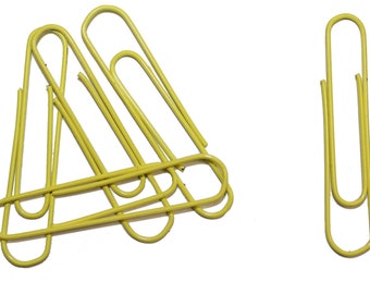 Clips, 50 mm, 50 piezas, amarillo