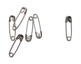 Safety Pins, 19 mm, 200 Pieces, silver