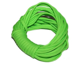 0.458 Eur/meter - 5 m cord / cord 2 mm by metre neon-green