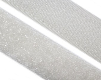 Bande Velcro, à l’attachement de, 20 mm, blanc cassé