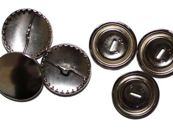 Boutons rebordables, 23 mm, 10 pièces