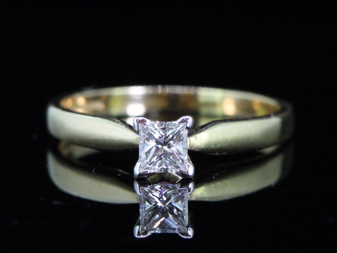 Princess Cut Diamond Solitaire Ring 18k Yellow Gold 0 25 Ct Etsy princess-cut-diamond-solitaire-ring-18k-yellow-gold-0-25-ct-etsy