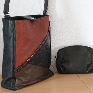 Handbag leather bag patchwork 01 image 7