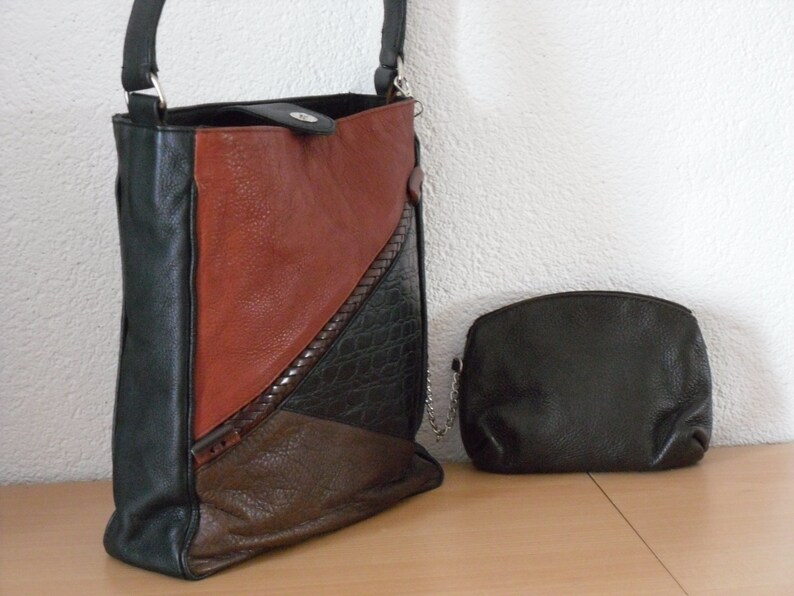 Handtasche Ledertasche Patchwork 01 Bild 7