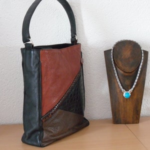 Handbag leather bag patchwork 01 image 5