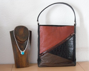 Handtasche Ledertasche Patchwork 01