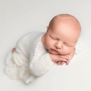 Newborn Photography Backdrop | Smooth Stretch Posing Fabric | Optional Matching Wrap image 9