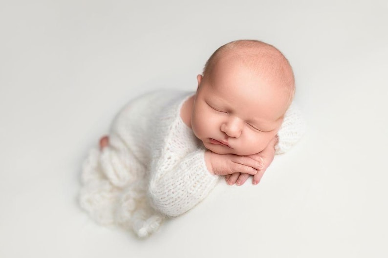 Newborn Photography Backdrop | Smooth Stretch Posing Fabric | Optional Matching Wrap image 9