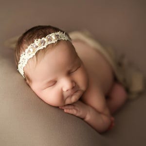 Newborn Photography Backdrop | Smooth Stretch Posing Fabric | Optional Matching Wrap image 2