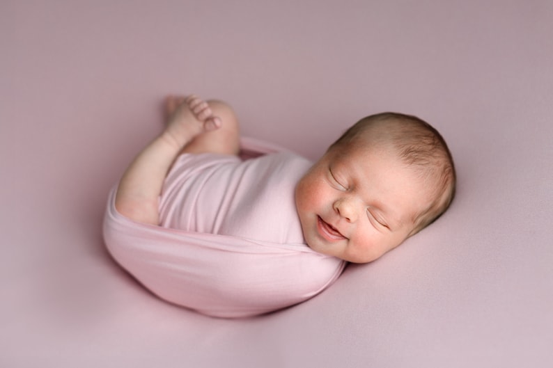 Wrap und Haarband Set für Newborn Fotografie, Newborn Tieback und Long Stretch Wrap Foto Requisiten Accessoires, Kollektion MILA, Bild 10