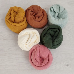 Soft Sweater Wraps for Newborn Photography, Knit Stretchy Wraps Baby Photo Props &quot;Monica&quot;