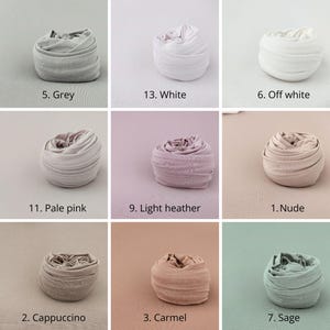 Newborn Photography Backdrop | Smooth Stretch Posing Fabric | Optional Matching Wrap image 3