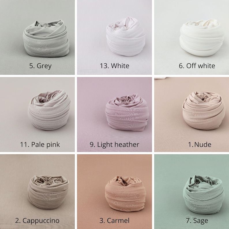Newborn Photography Backdrop | Smooth Stretch Posing Fabric | Optional Matching Wrap image 3