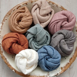 Newborn stretch wrap, posing fabric, knit backdrop and wrap for baby photography, beanbag blanket MARTA photo prop