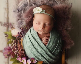 Textured wrap for newborn photography, Vintage style baby posing wrap, Wrap photo prop, Matching backdrops available, Collection MARTA