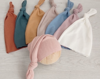 Newborn Sleepy Hat for Photography, Soft Knot Hats Newborn Photo Props, Accessories "Julia"
