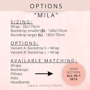 Long Newborn Stretch Wraps for Photography, Swaddle Wraps Baby Photo Props MILA image 8