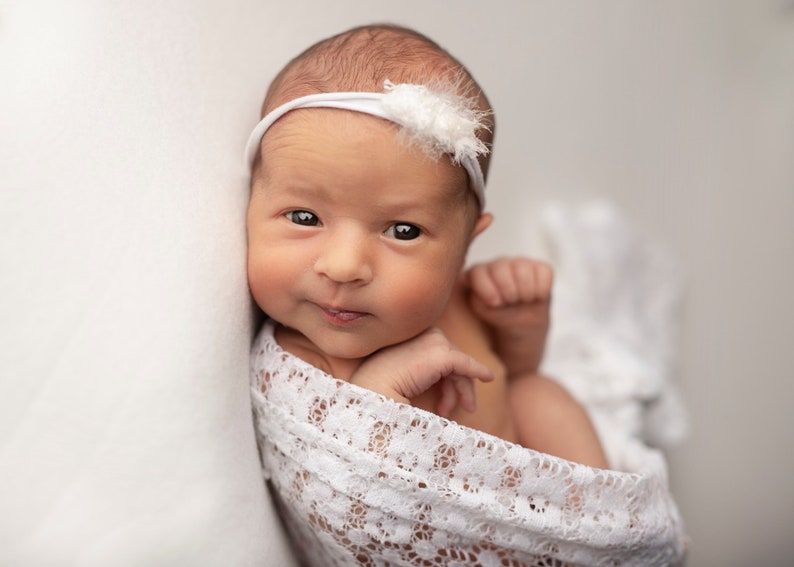 Baby Stoff Hintergrund, Posing Beanbag Backdrop, Sitzsack Kulisse für Newborn Fotografie AMY White/ecru