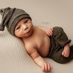 Newborn posing fabric with beautiful pattern, Stretchy baby beanbag backdrop photography prop TINA