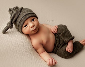 Tissu pour nouveau-né avec un beau motif, accessoire de photographie de toile de fond de pouf bébé extensible TINA
