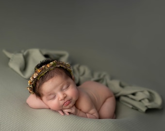 Sage Fabric Backdrop for Newborn Photography with beautifil texture "Laura", Baby posing fabric, beanbag backdrop newborn props accessories