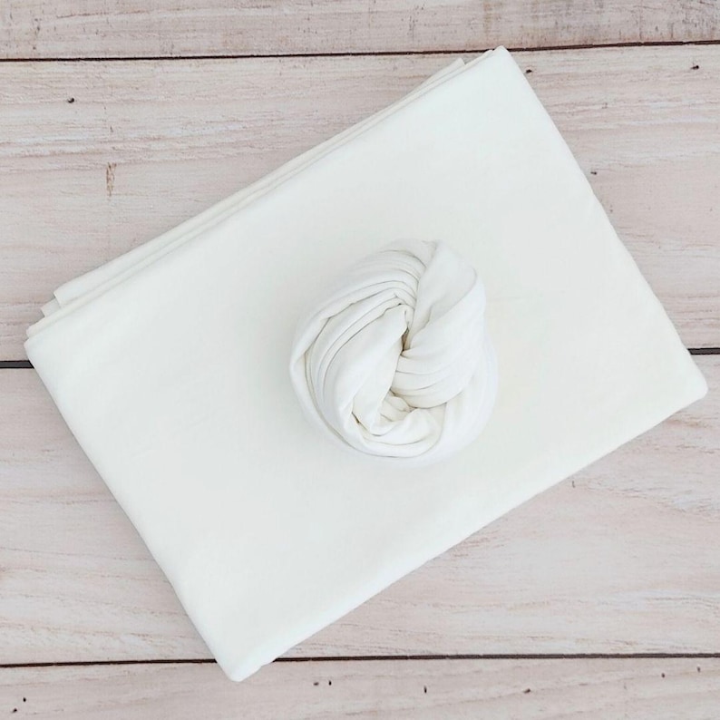 Newborn Photography Backdrop | Smooth Stretch Posing Fabric | Optional Matching Wrap image 7