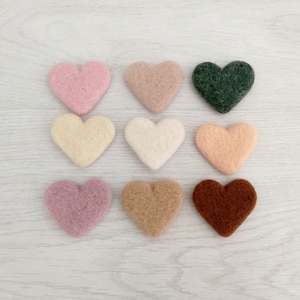 Cuori in feltro per la fotografia dei neonati, oggetti di scena per foto di neonati a forma di cuore in feltro di lana, accessori per la fotografia di neonati a forma di cuore