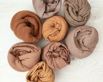 Newborn Photography Wraps: Neutral Beige Photo Props