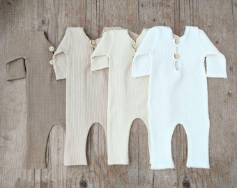 Laura Textured Newborn Romper Prop | Stretchy Photography Outfit - Laura Collection