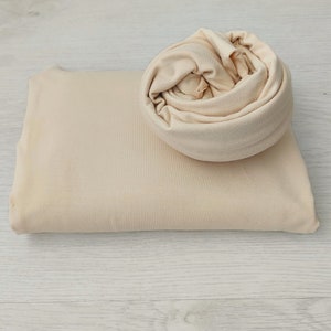 Beige Stretch Newborn Posing Wraps Photo Props, Neutral Baby Sweater Wraps for Photography image 4