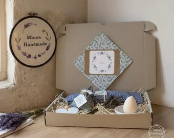 Wellness Luxury Gift Box "Heart's Peace" – Lavender Relaxation Set with Eye Pillow & Candle – Self-Care Gift for Women, Handmade