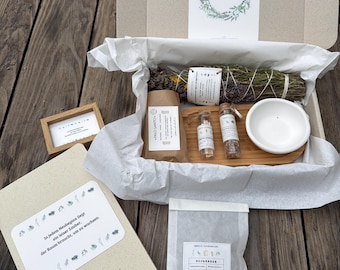 Räucherset Hausreinigung Neubeginn • Smudge Kit mit Räucherbündel, Palo Santo & Kerze • Einweihungsgeschenk Umzug • Handgefertigt in Leipzig