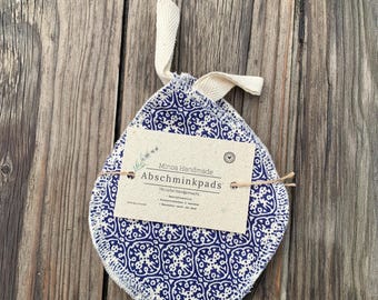 Washable makeup removal pads – reusable pads made from organic cotton & bamboo – selectable fabrics – perfect for gift boxes