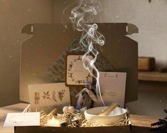 Geschenkbox Premium VII : Momente der Ruhe - Dein handgefertigtes Ritualset von Minoa Handmade