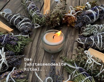 Mini Incense Bundle Set with Oracle Cards – Handmade Ritual Set, Lavender and Sage, Gift for Yoga, Spirituality