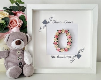 New White Deep Box Display Frame 2D 3D Pictures Art Objects Crafts Pink Mount