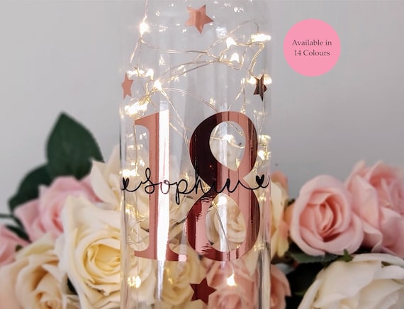 18th Birthday gift girl, 18th Birthday, Girls-Boys,18th gift for her, Light up Bottle-18th Birthday, 21st, 30th, 40th, 50th, 60th, 70, 80th