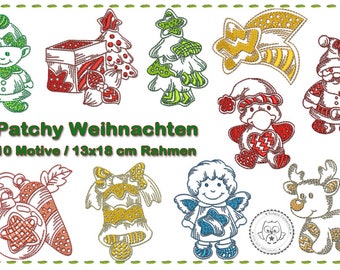 Embroidery file Patchy Christmas (13x18)