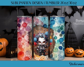 Halloween Sublimation Tumbler Wrap 20oz 30oz Skinny Tumbler Sublimation Design 3D Effect