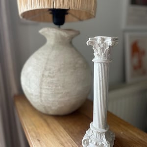 Handmade Ancient Greek Corinthian Column – Decorative Acanthus Leaf Pedestal – Classical Home Decor