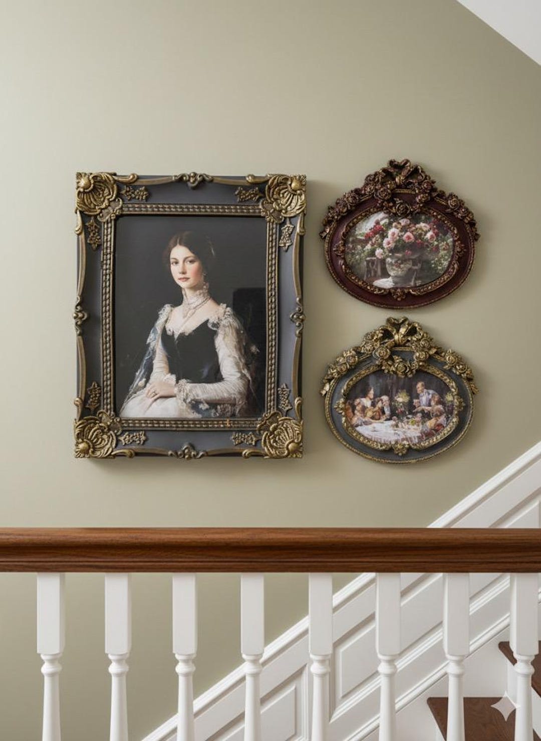 Handmade Vintage Gold Frame Set, European Art Prints, Gallery Wall ...