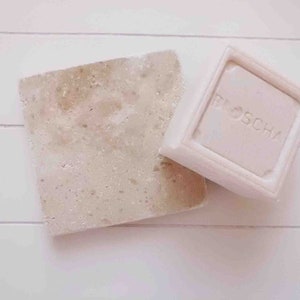 Soap dish travertine tile* Noble soap dish* Mediterranean 10 x 10 cm* Gift soap dish, soap dish made of travertine stone