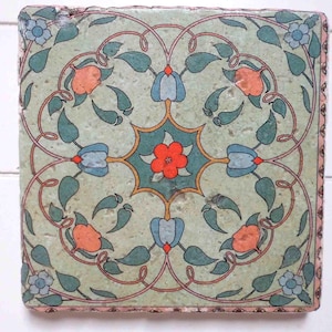 Fliese im Vintage Stil *  Untersetzer / Deko Kachel / Retro Fliese  * JUGENDSTIL #4