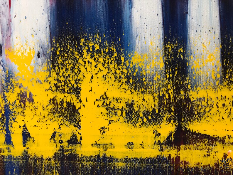 Oil Painting Modern Abstract Art Squeegee Technique by Model Etsy