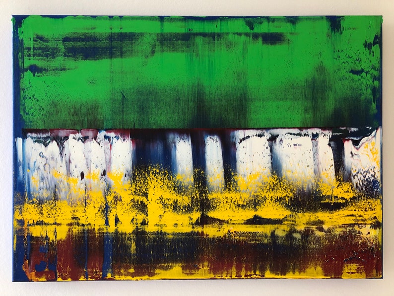 Oil Painting Modern Abstract Art Squeegee Technique by Model Etsy