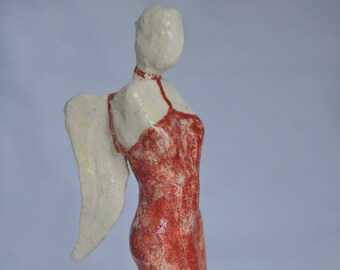 Angel with red dress