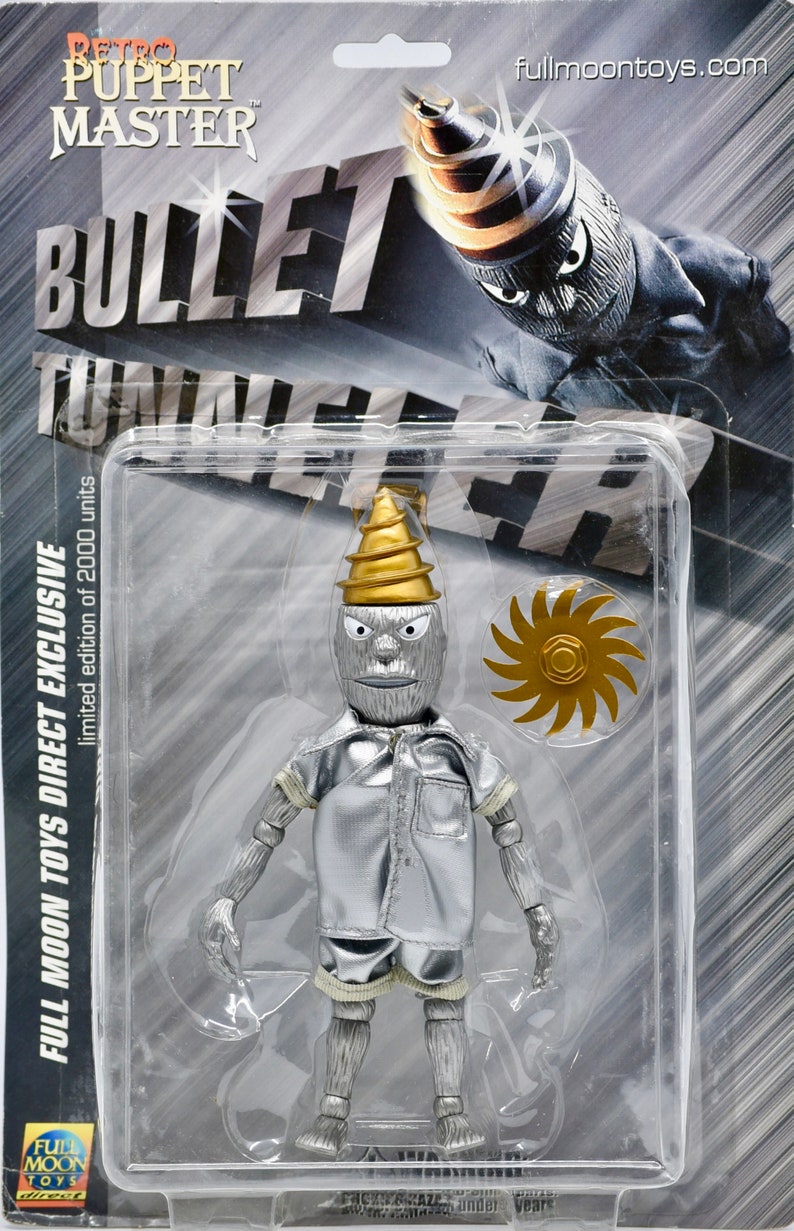 New Bullet Tunneler Action Figure 1 of 2000 Retro Puppet Master Full Mon Toys Direct 2000 Rare Collectible