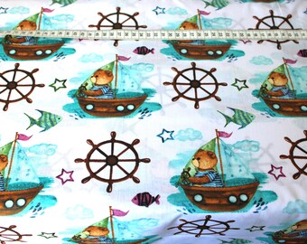 1 meter of fabric cotton “Bear”
