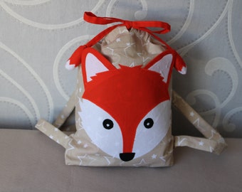 Children's backpack with fox appliqué New Handcraft