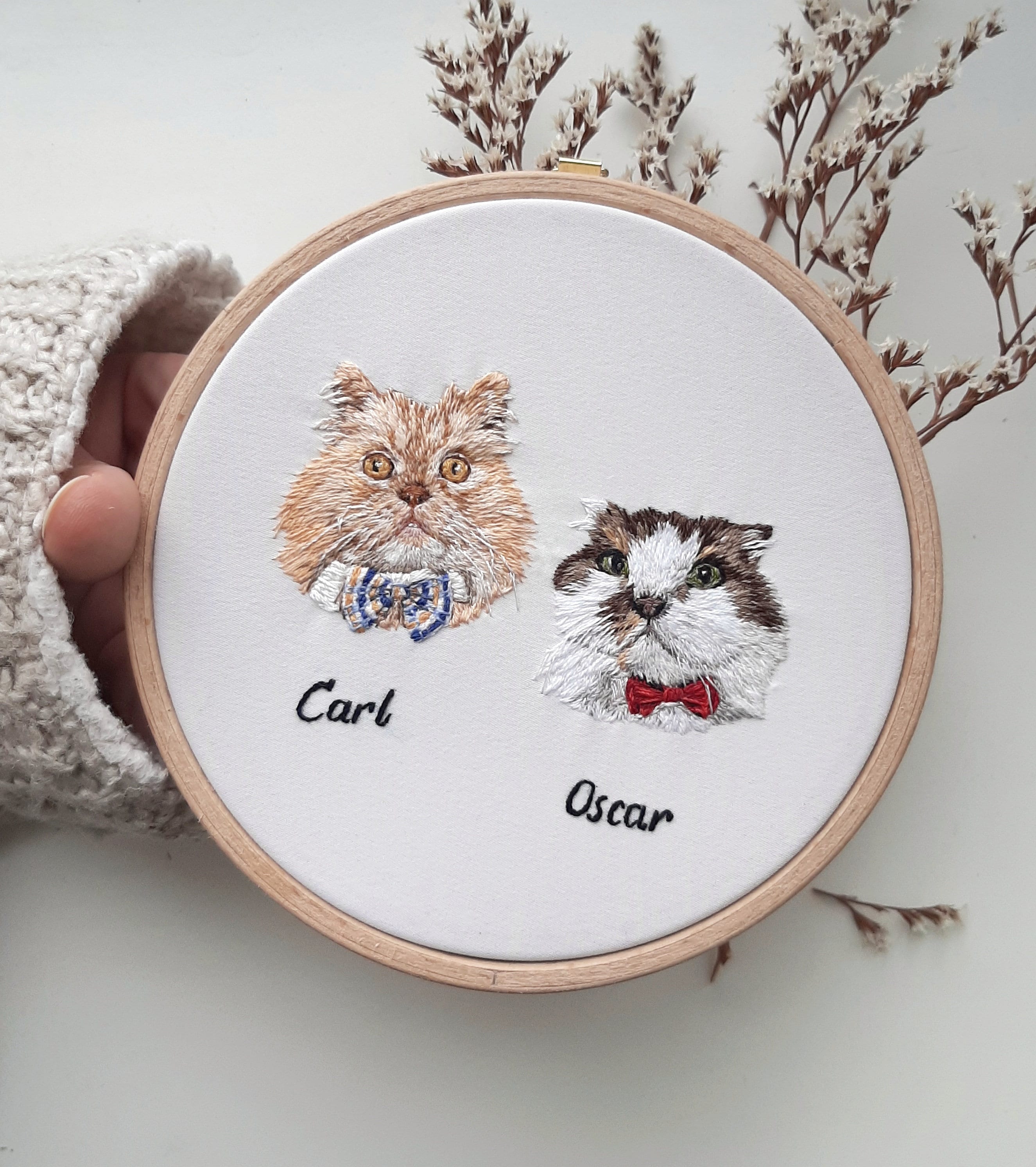 Double Custom Cat or Dog Portrait Custom Pet Portrait - Etsy India